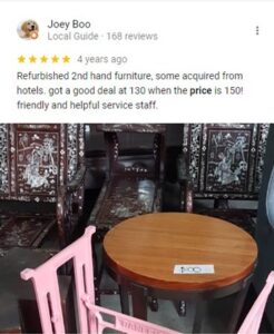 Show the review of customer that agreeing that Hock Siong & Co offering cheapest price for sofas and furniture. 