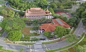 Sun Yat Sen Nanyang Memorial Hall from above 