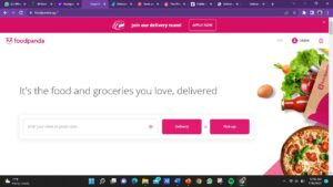 Website that people can order food in FoodPanda