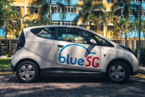BlueSG that offering car rental in SIngapore 