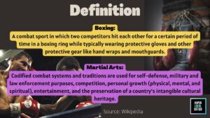 Definition of boxing and martial arts 